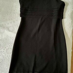 Elegant Black Lace Trim Dress